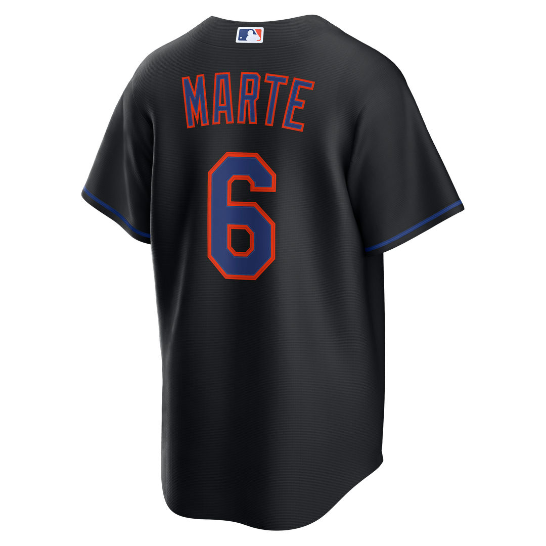 New York Mets Starling Marte Nike Alternate Replica Jersey - Black Team Jersey Sports Fan Apparel