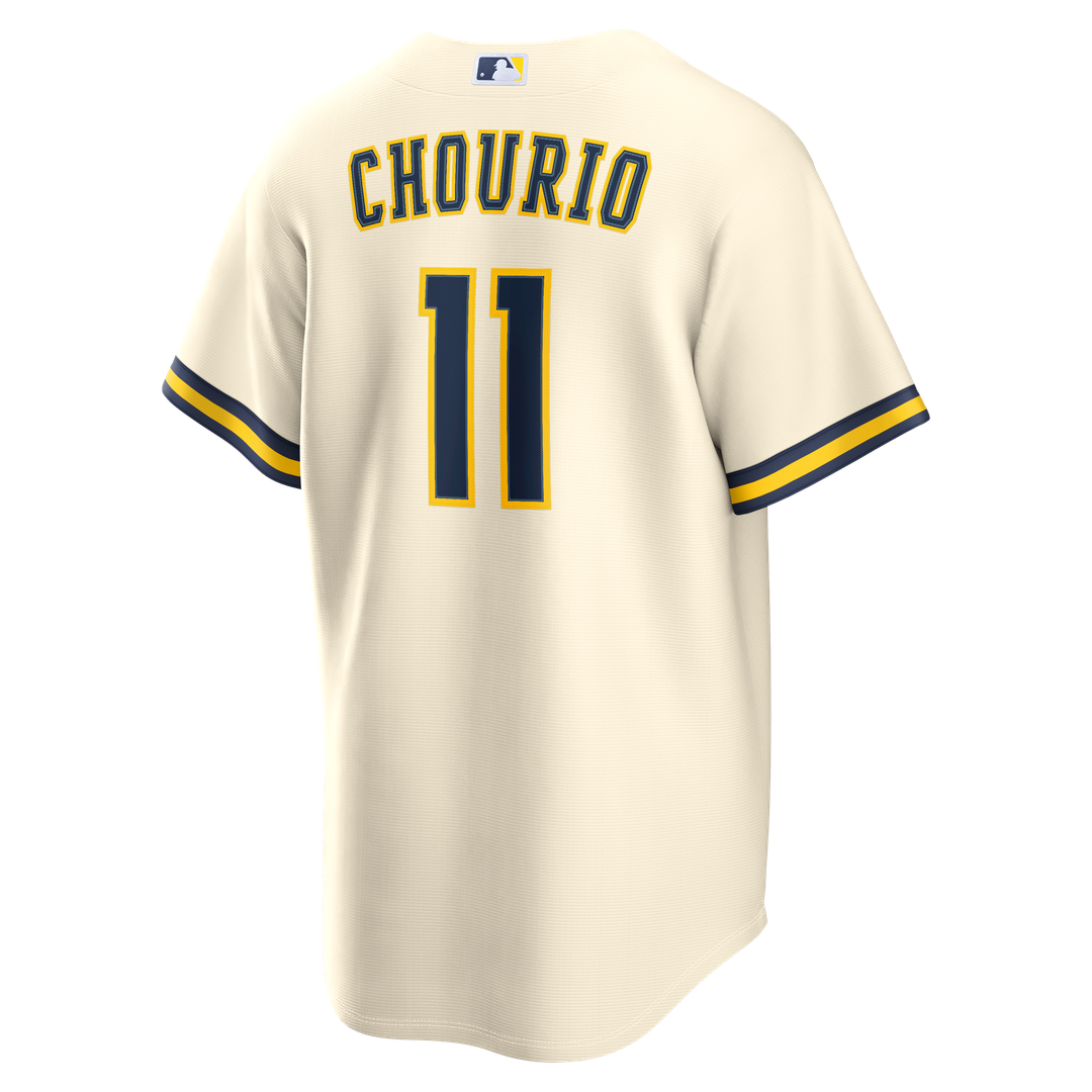 Milwaukee Brewers Jackson Chourio Nike Home Replica Jersey - Cream Team Jersey Sports Fan Apparel