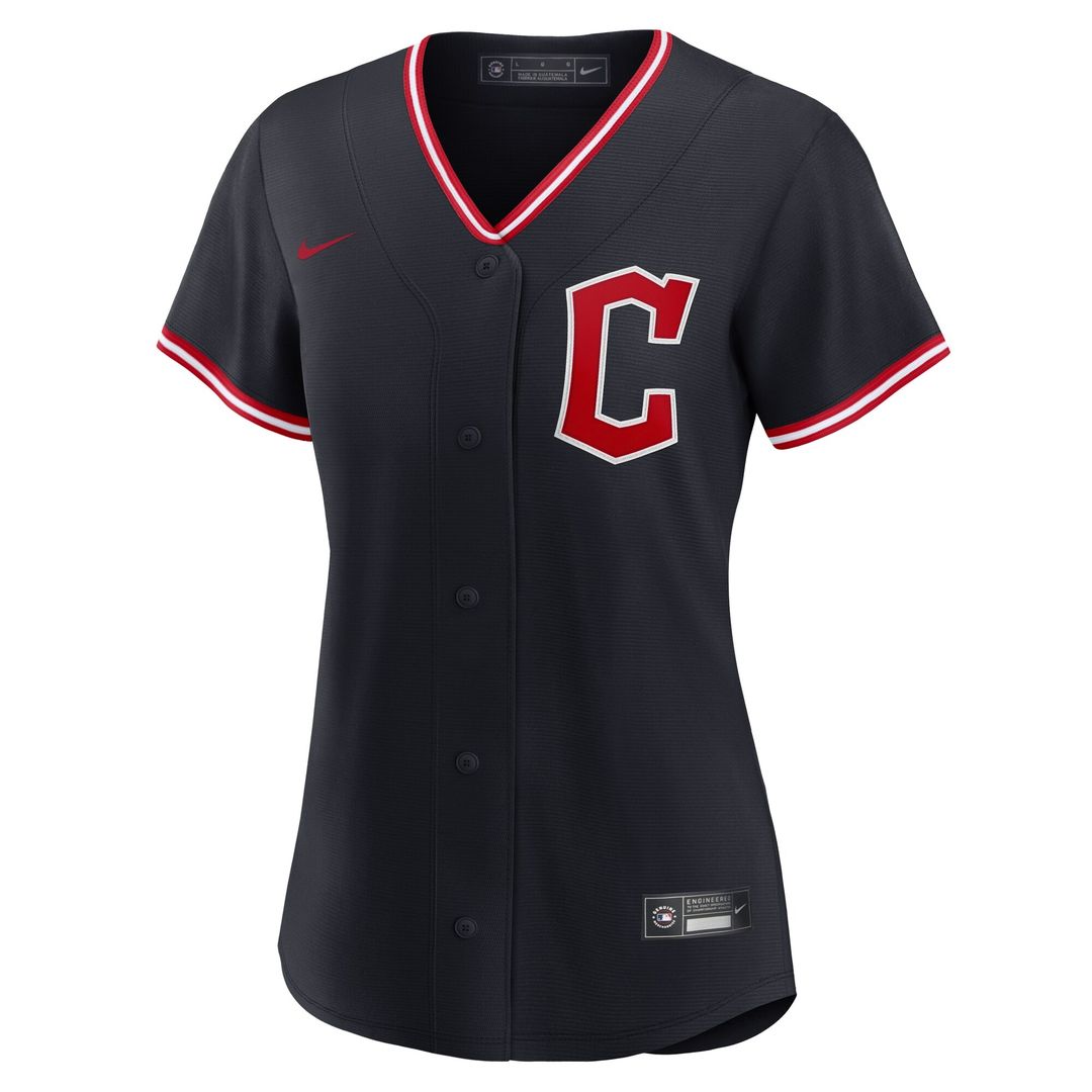 Cleveland Guardians Nike Women's Alternate Replica Jersey - Navy Team Jersey Sports Fan Apparel