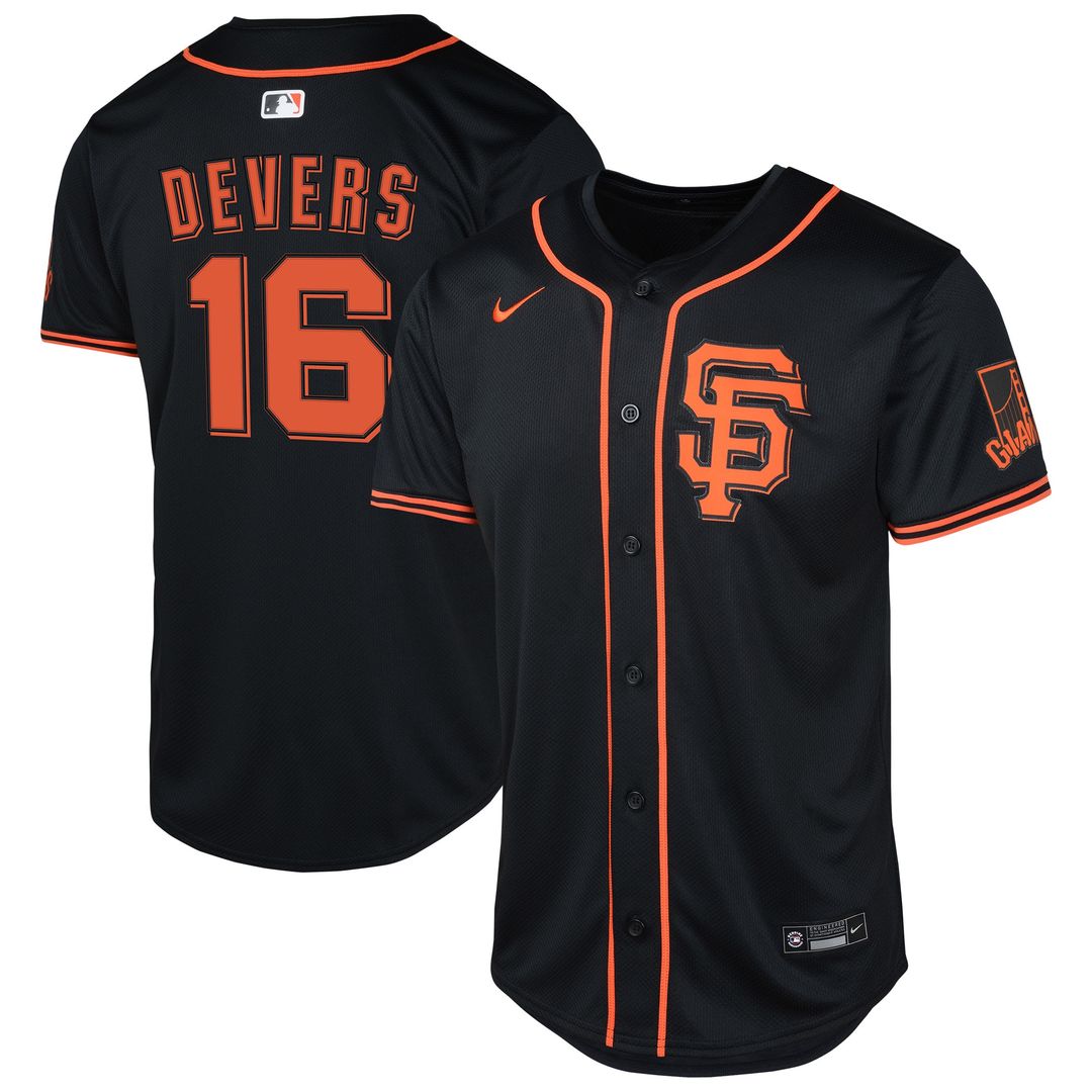 San Francisco Giants Rafael Devers Nike Youth Limited Jersey - Black Team Jersey Sports Fan Apparel
