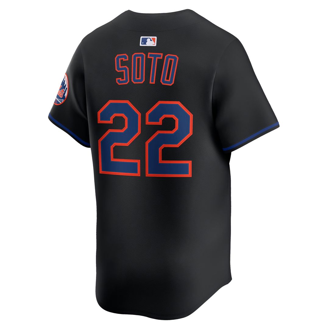 New York Mets Juan Soto Nike Alternate Limited Jersey - Black Team Jersey Sports Fan Apparel