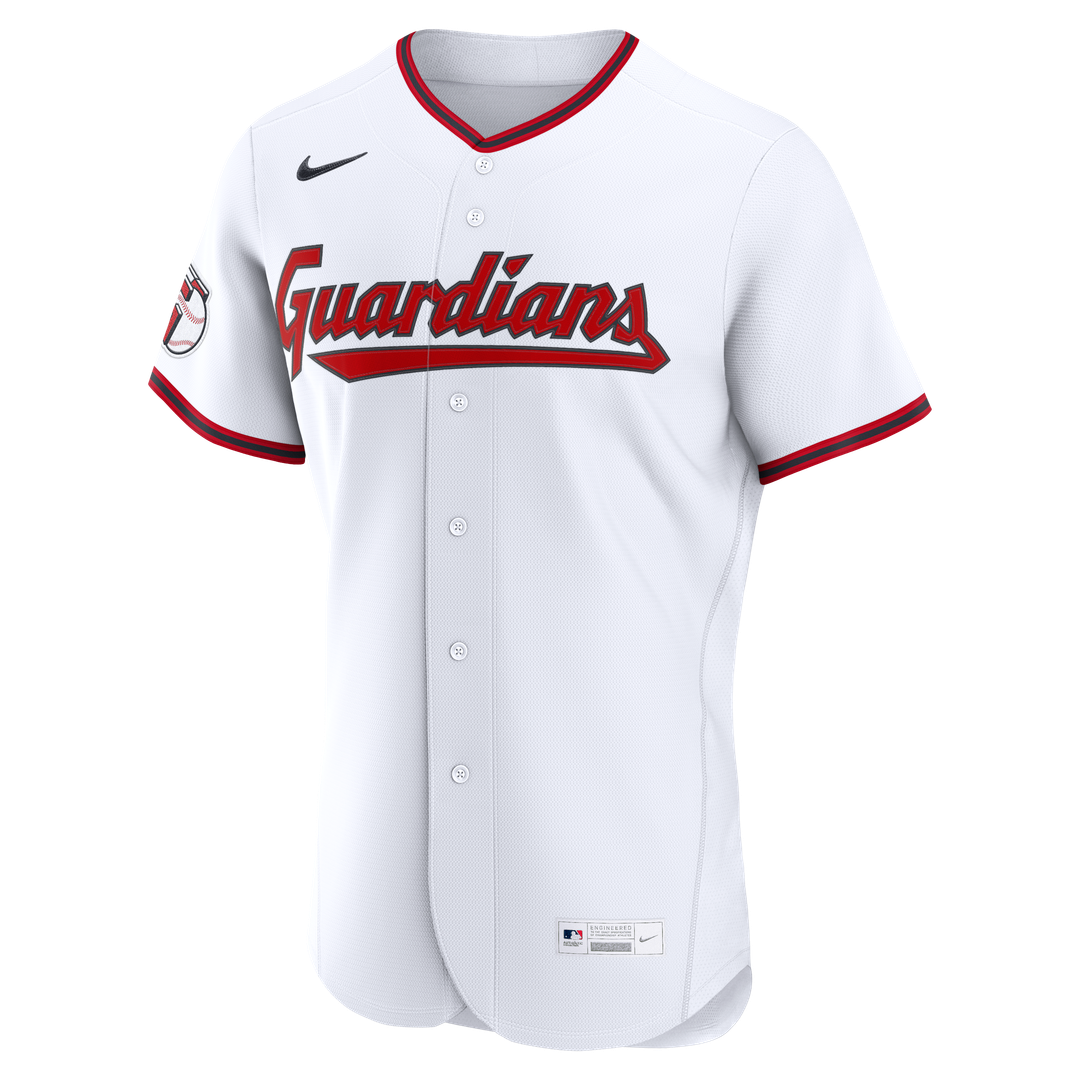 Cleveland Guardians Nike Home Authentic Custom Jersey - White Team Jersey Sports Fan Apparel