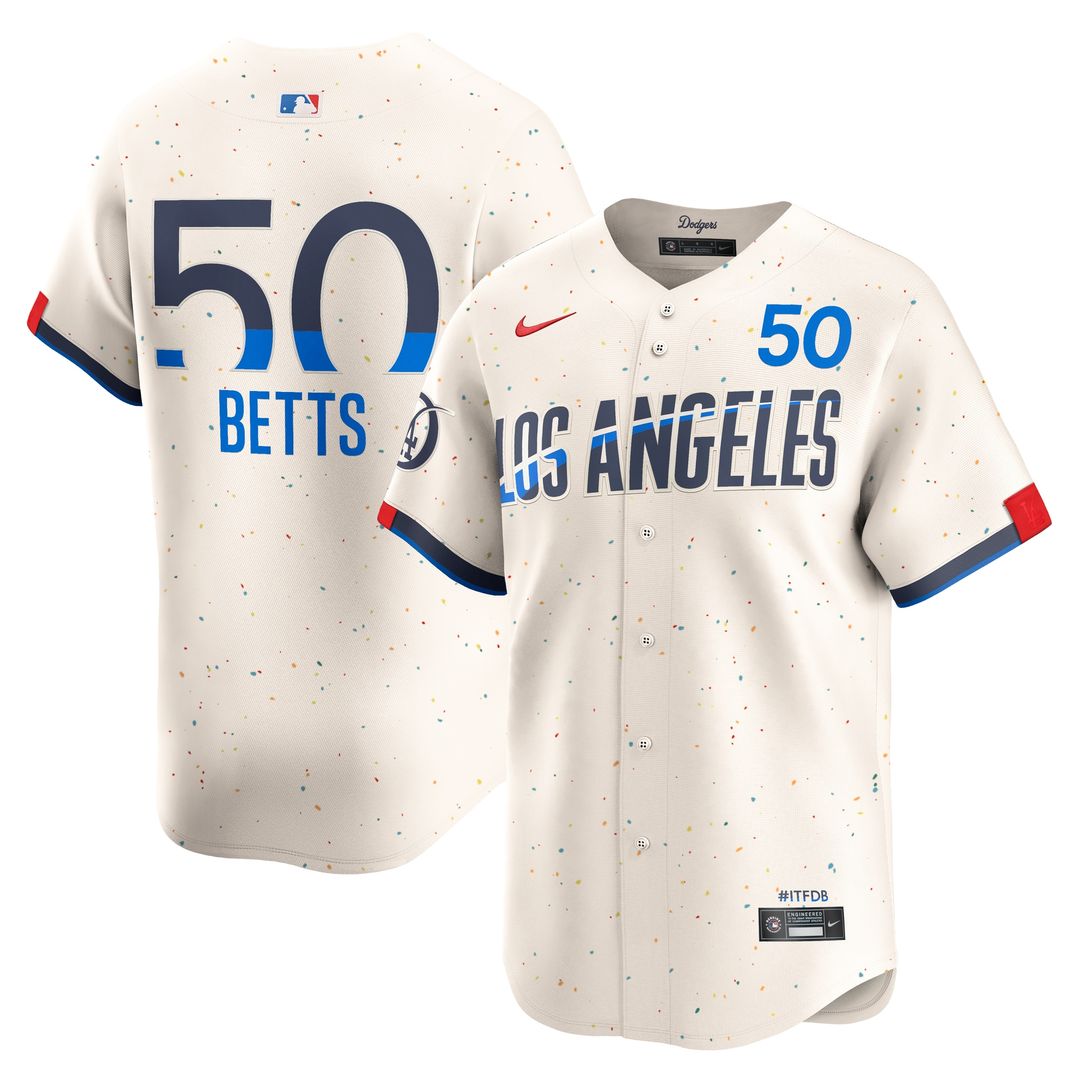 Los Angeles Dodgers Mookie Betts Nike City Connect Limited Player Jersey - Cream Team Jersey Sports Fan Apparel