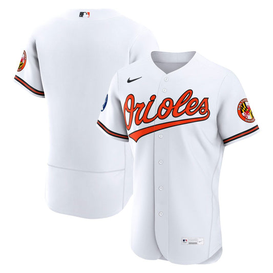 Baltimore Orioles Nike Home Sponsor Patch Authentic Jersey - White Team Jersey Sports Fan Apparel