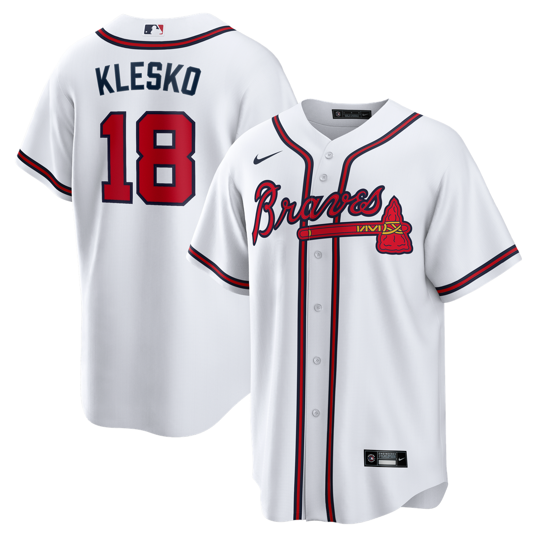 Atlanta Braves Ryan Klesko Nike Home Retired Player Replica Jersey - White Team Jersey Sports Fan Apparel