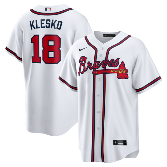 Atlanta Braves Ryan Klesko Nike Home Retired Player Replica Jersey - White Team Jersey Sports Fan Apparel