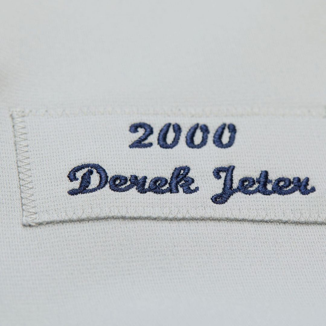 New York Yankees Derek Jeter Mitchell & Ness Cooperstown 2000 World Series Authentic Jersey - Gray Team Jersey Sports Fan Apparel