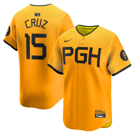 Pittsburgh Pirates Oneil Cruz Nike City Connect Limited Jersey - Gold Team Jersey Sports Fan Apparel