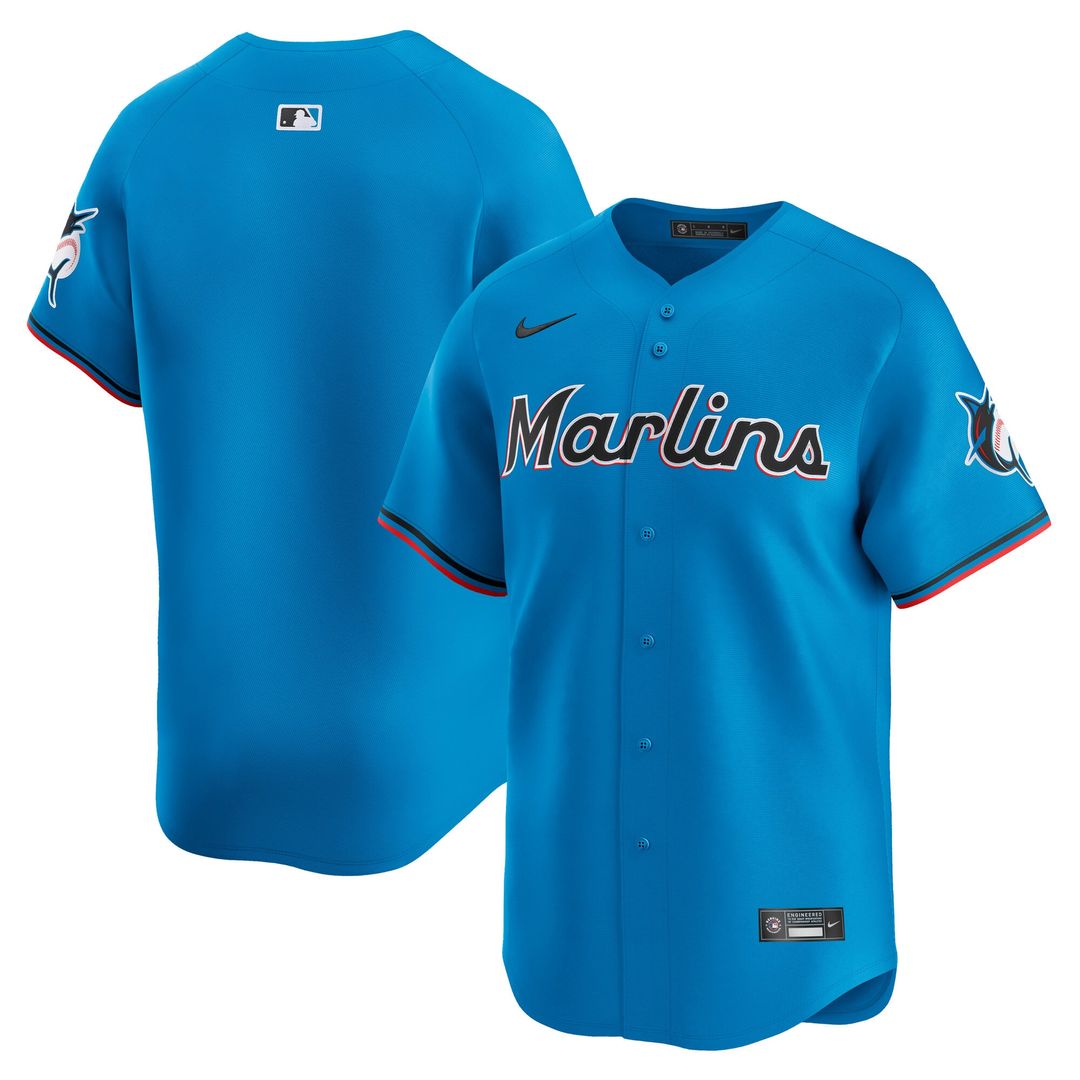 Miami Marlins Nike Limited Jersey - Blue Team Jersey Sports Fan Apparel