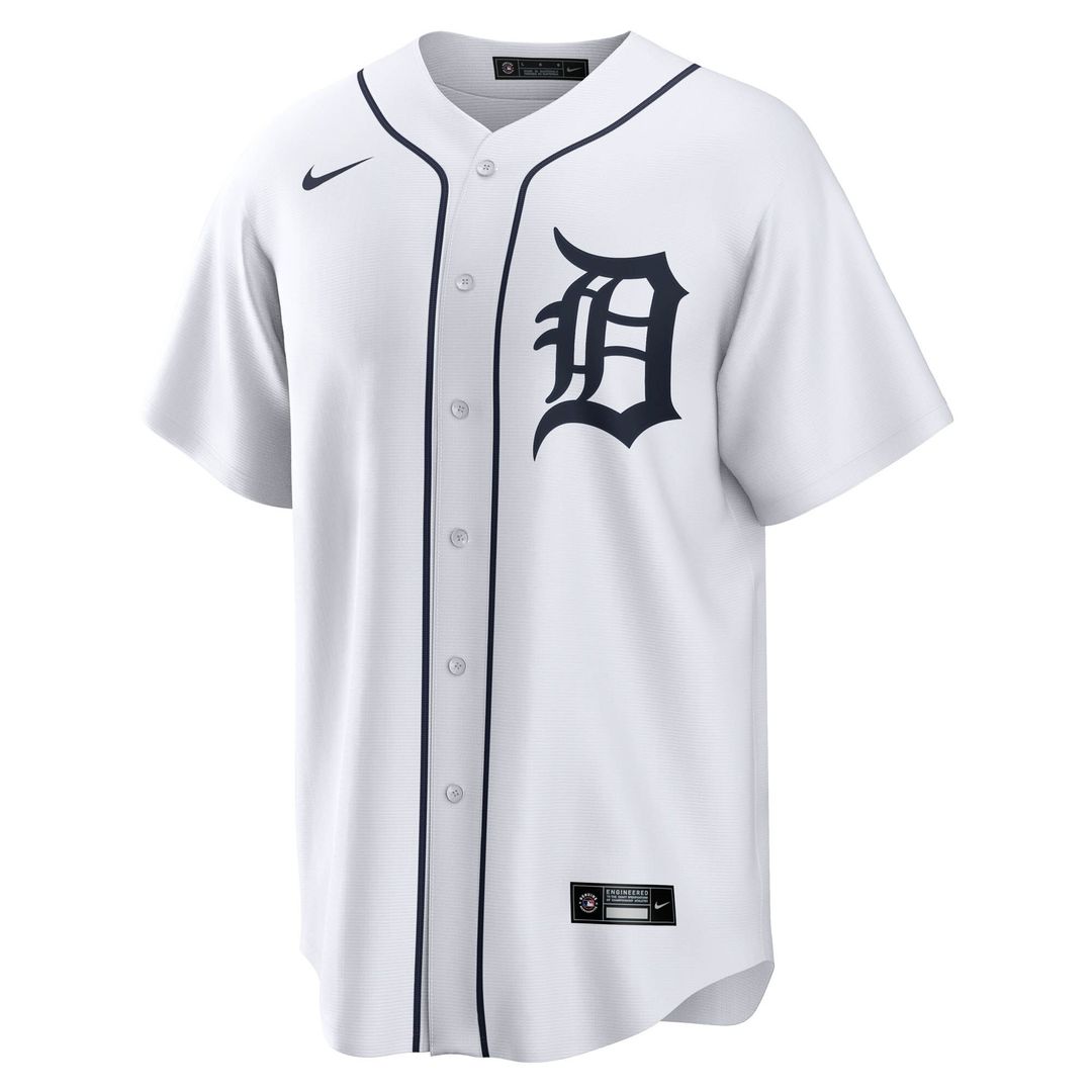 Detroit Tigers Jackson Jobe Nike Home Replica Jersey - White Team Jersey Sports Fan Apparel