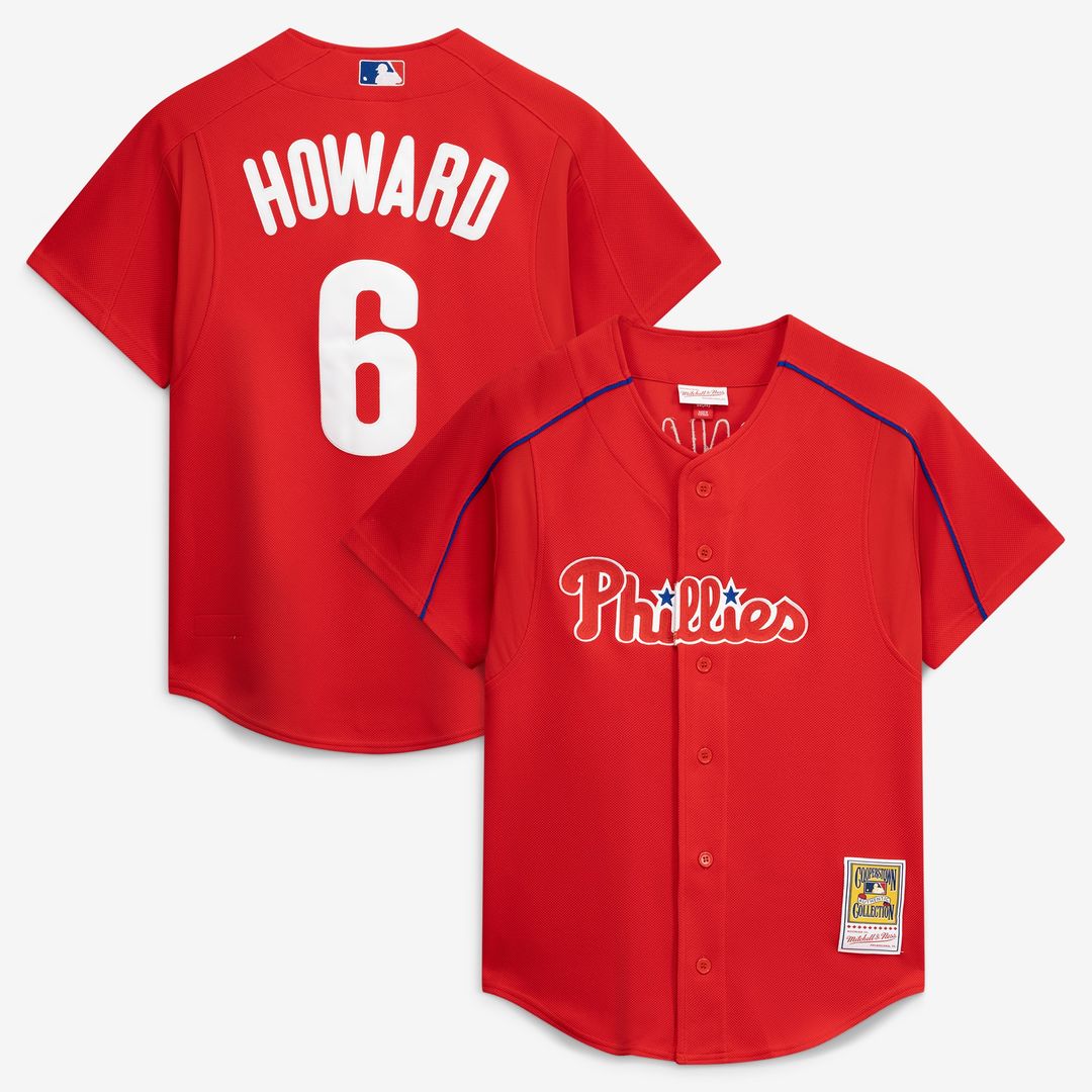 Philadelphia Phillies Ryan Howard Mitchell & Ness Cooperstown Batting Practice Jersey - Red Team Jersey Sports Fan Apparel