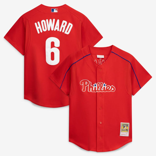 Philadelphia Phillies Ryan Howard Mitchell & Ness Cooperstown Batting Practice Jersey - Red Team Jersey Sports Fan Apparel
