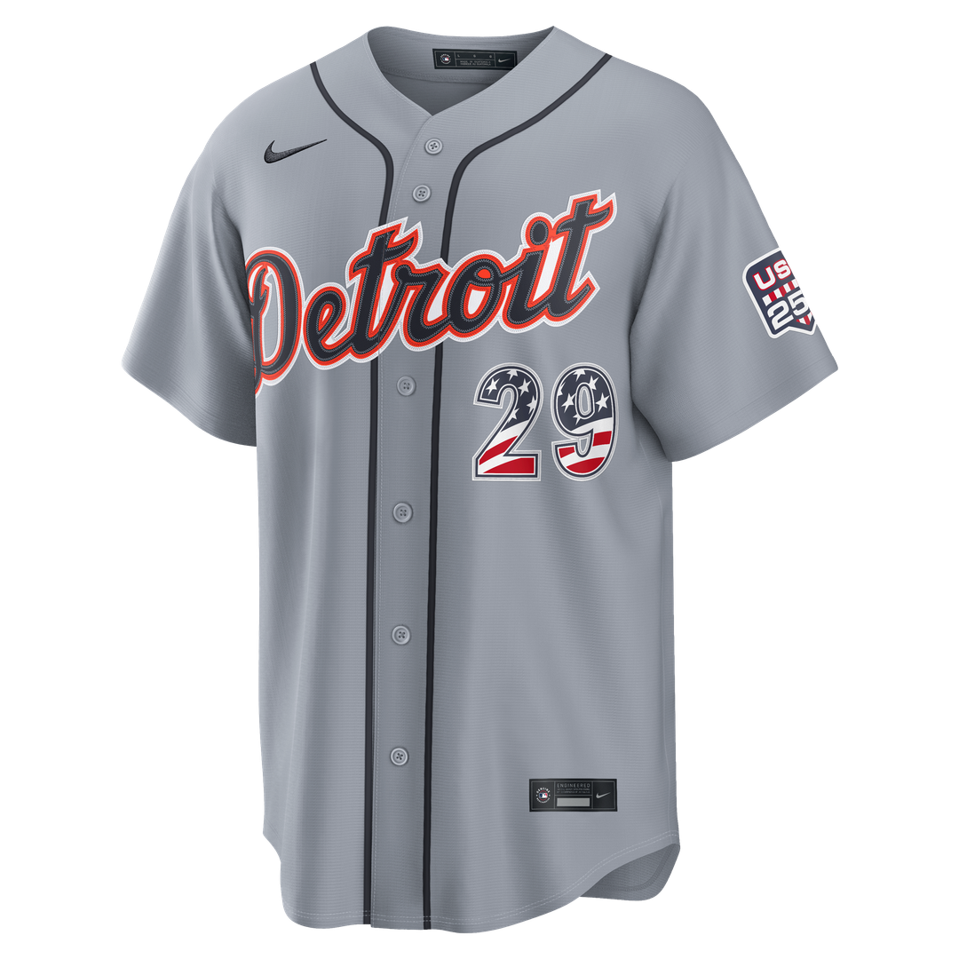 Detroit Tigers Tarik Skubal Nike USA 250 Fourth of July Road Stadium Jersey - Gray Team Jersey Sports Fan Apparel
