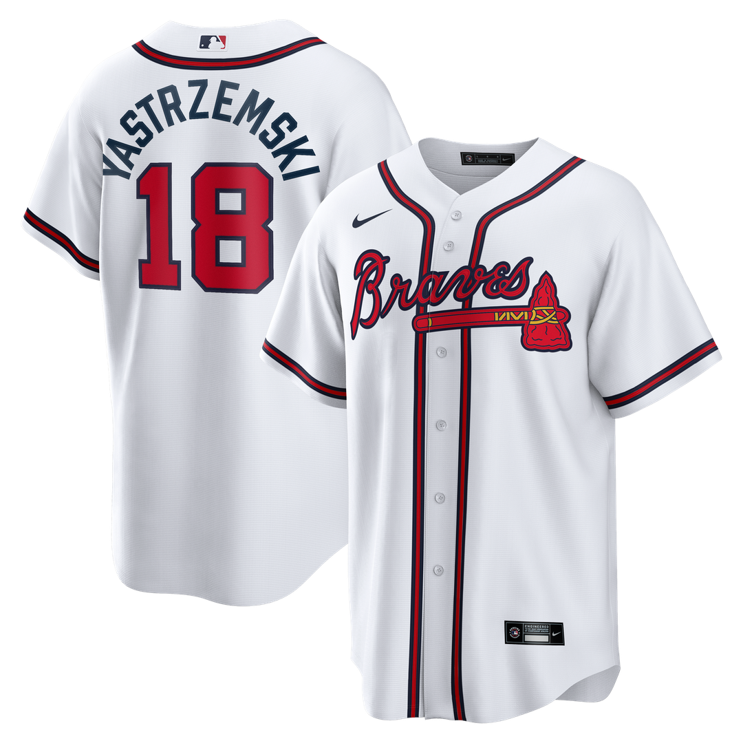 Atlanta Braves Mike Yastrzemski Nike Replica Jersey - White Team Jersey Sports Fan Apparel