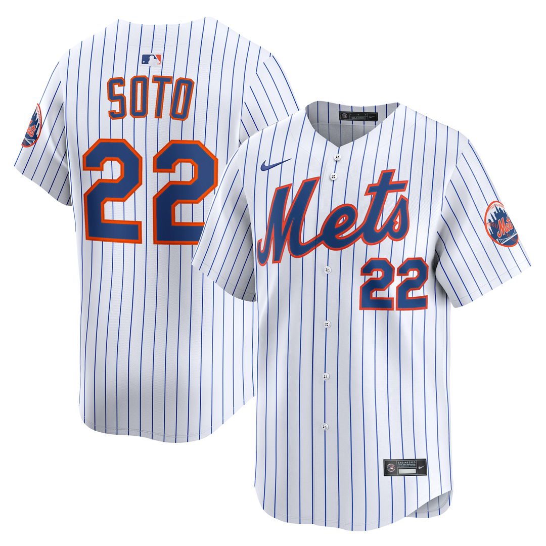 New York Mets Juan Soto Nike Home Limited Player Jersey - White Team Jersey Sports Fan Apparel