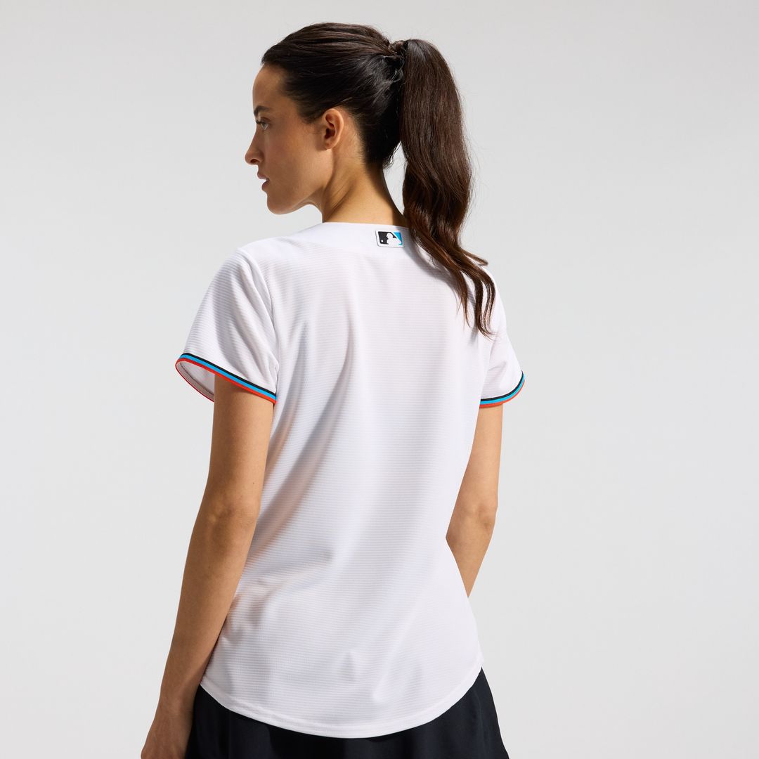 Miami Marlins Nike Women's Replica Team Jersey - White Team Jersey Sports Fan Apparel