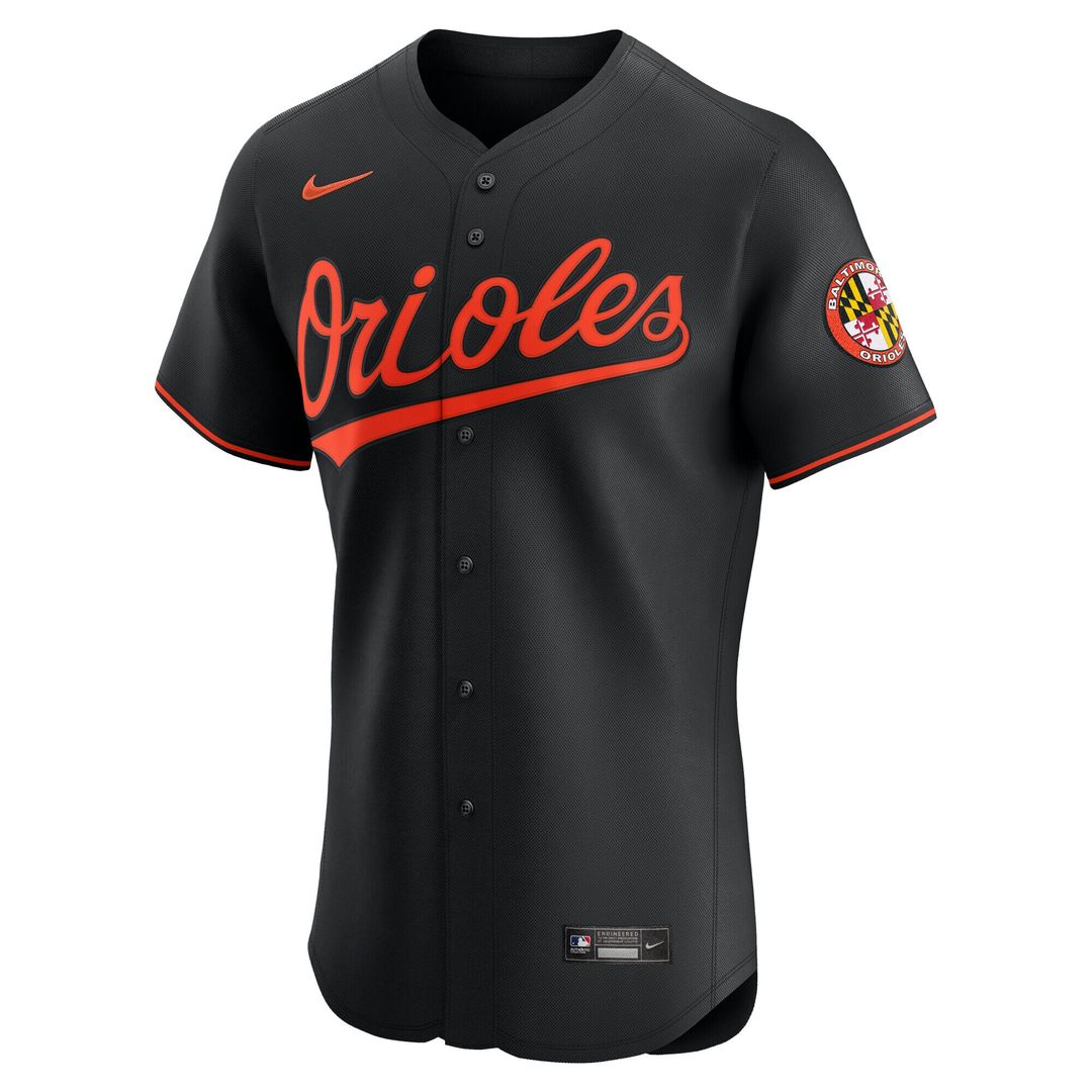 Baltimore Orioles Nike Alternate Elite Jersey - Black Team Jersey Sports Fan Apparel