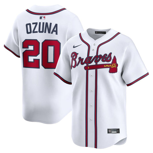 Atlanta Braves Marcell Ozuna Nike Home Limited Player Jersey - White Team Jersey Sports Fan Apparel