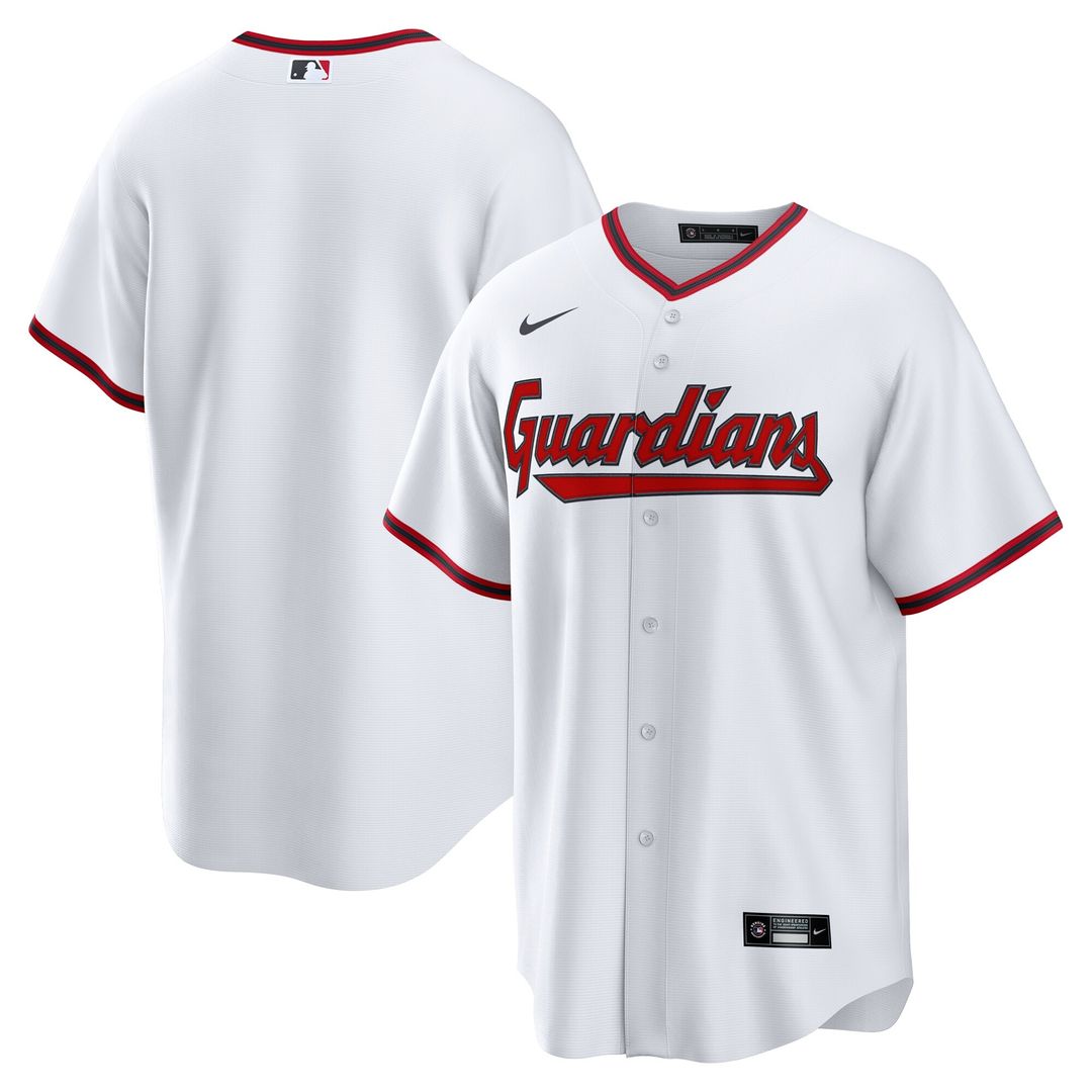Cleveland Guardians Nike Home Replica Jersey - White Team Jersey Sports Fan Apparel