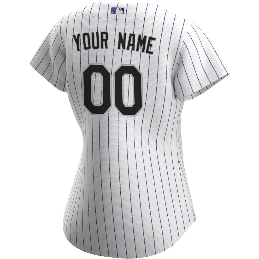 Colorado Rockies Nike Women's Home Replica Custom Jersey - White Team Jersey Sports Fan Apparel