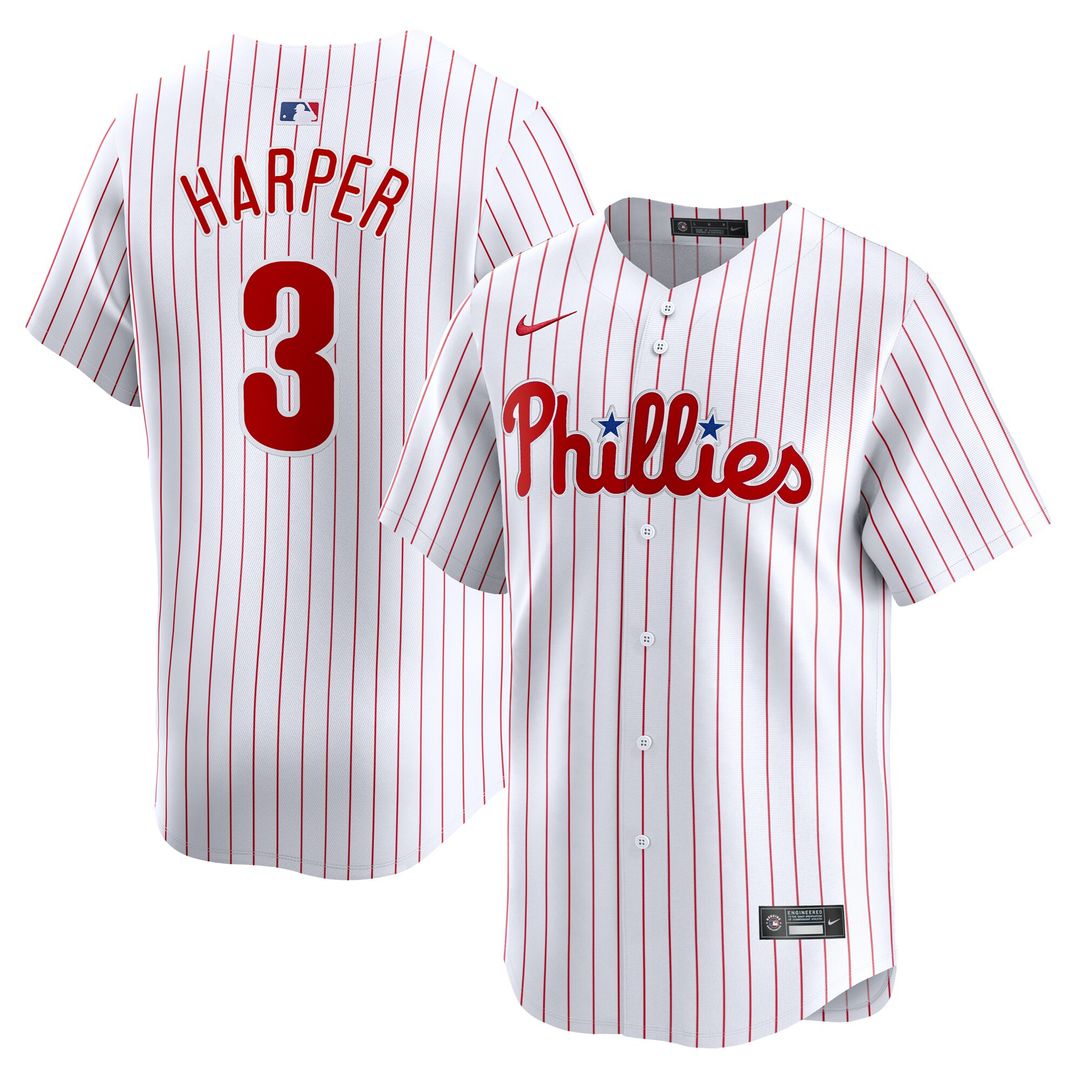 Philadelphia Phillies Bryce Harper Nike Youth Home Limited Player Jersey - White Team Jersey Sports Fan Apparel