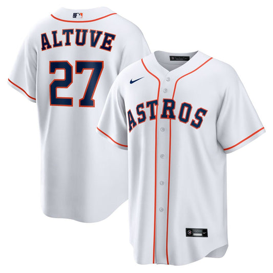 Houston Astros Jose Altuve Nike Home Replica Player Name Jersey - White Team Jersey Sports Fan Apparel