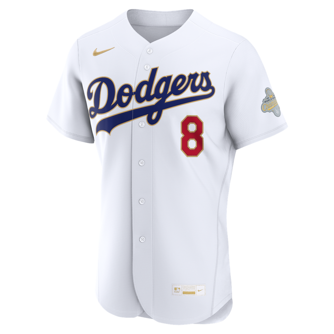 Los Angeles Dodgers Enrique Hernández Nike 2026 Gold Collection Authentic Jersey - White Team Jersey Sports Fan Apparel