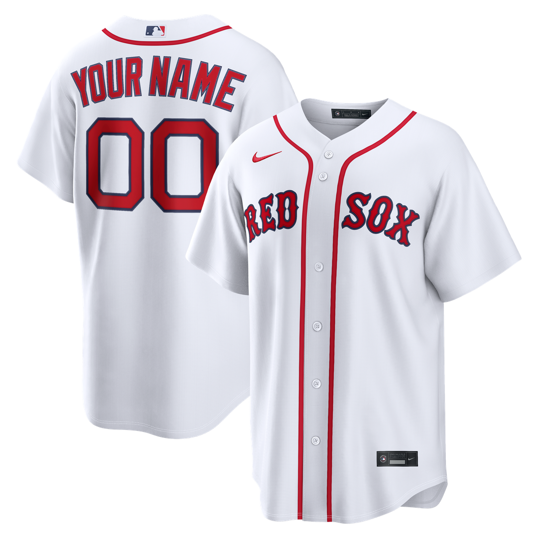 Boston Red Sox Nike Home Replica Custom Jersey - White Team Jersey Sports Fan Apparel