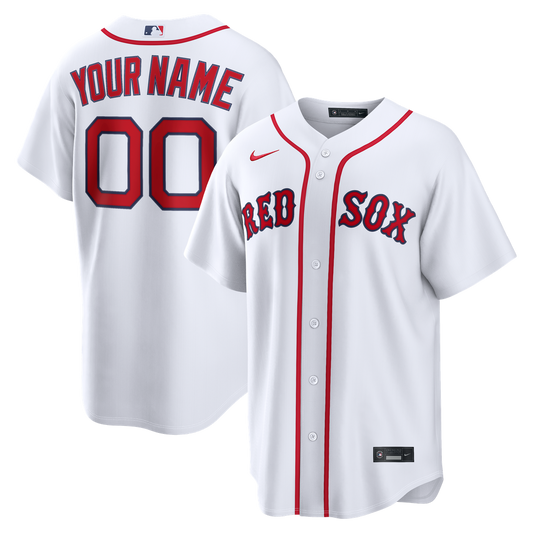 Boston Red Sox Nike Home Replica Custom Jersey - White Team Jersey Sports Fan Apparel