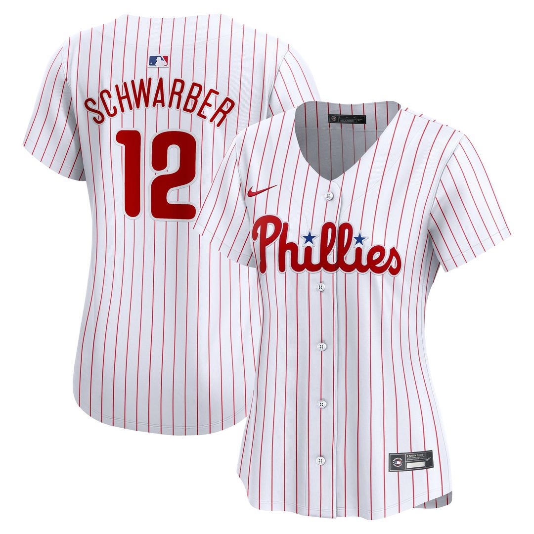 Philadelphia Phillies Kyle Schwarber Nike Women's Home Limited Player Jersey - White Team Jersey Sports Fan Apparel