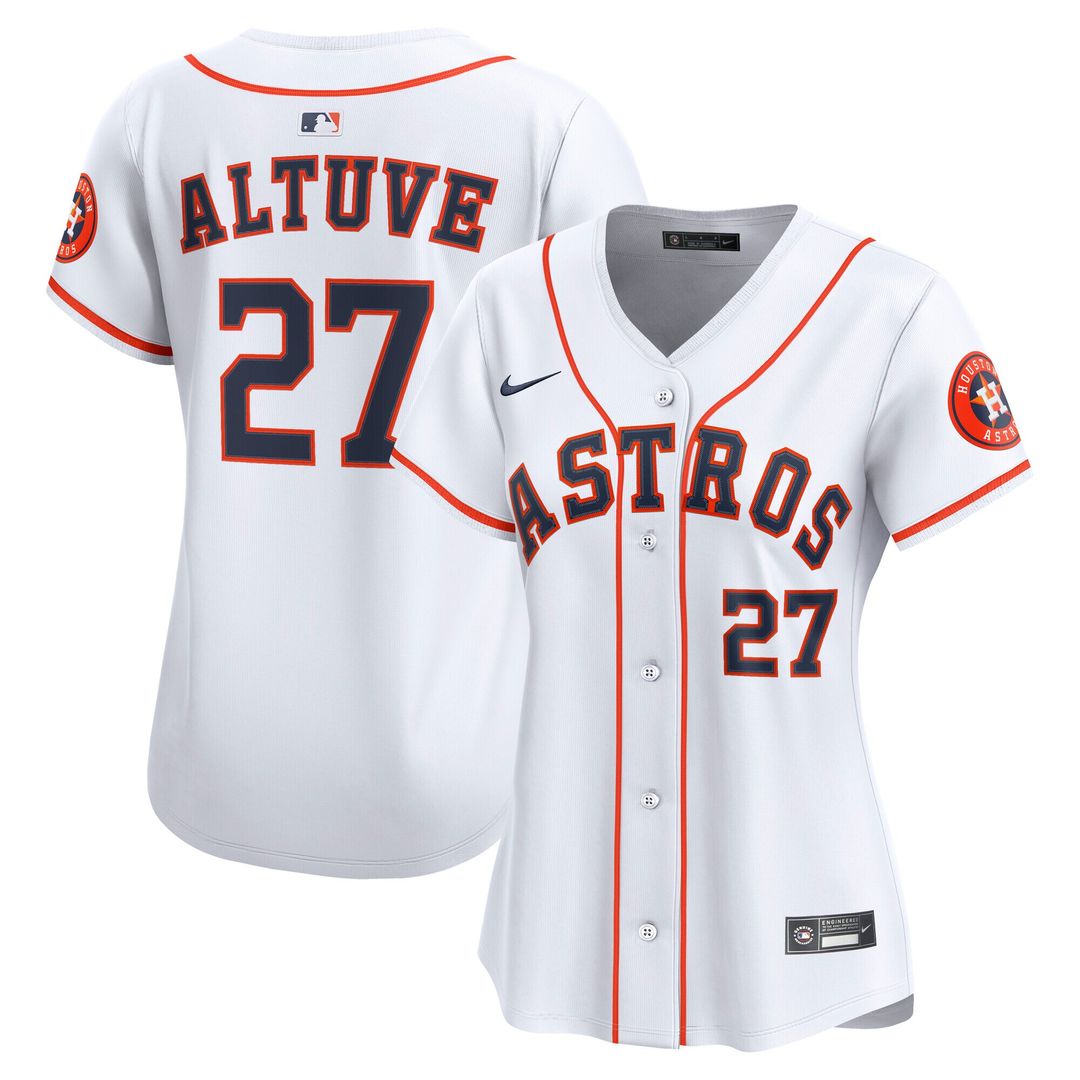Houston Astros Jose Altuve Nike Women's Home Limited Player Jersey - White Team Jersey Sports Fan Apparel