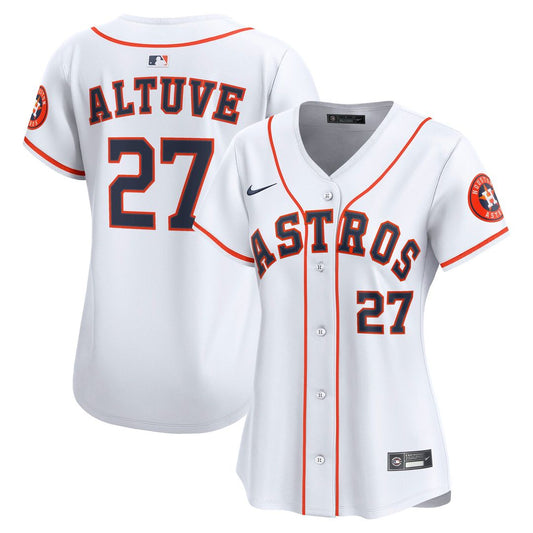 Houston Astros Jose Altuve Nike Women's Home Limited Player Jersey - White Team Jersey Sports Fan Apparel