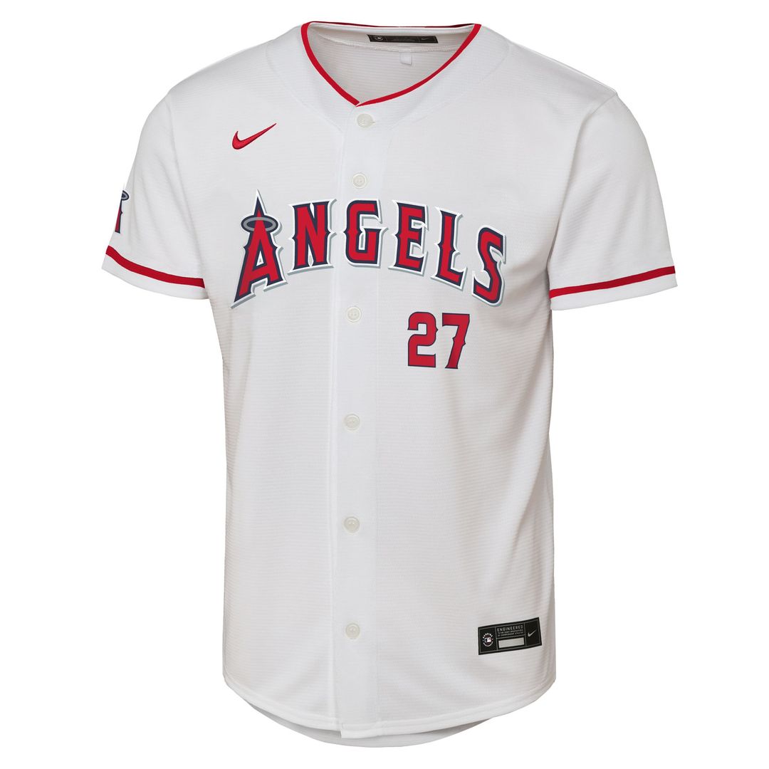 Los Angeles Angels Mike Trout Nike Youth Home Stadium Player Jersey - White Team Jersey Sports Fan Apparel