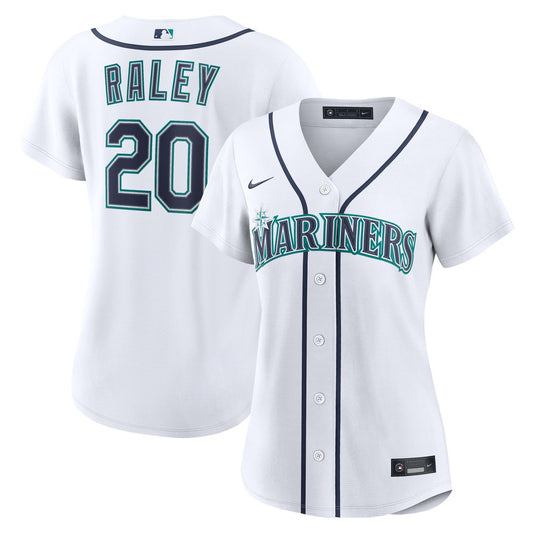 Seattle Mariners Luke Raley Nike Women's Home Replica Jersey - White Team Jersey Sports Fan Apparel