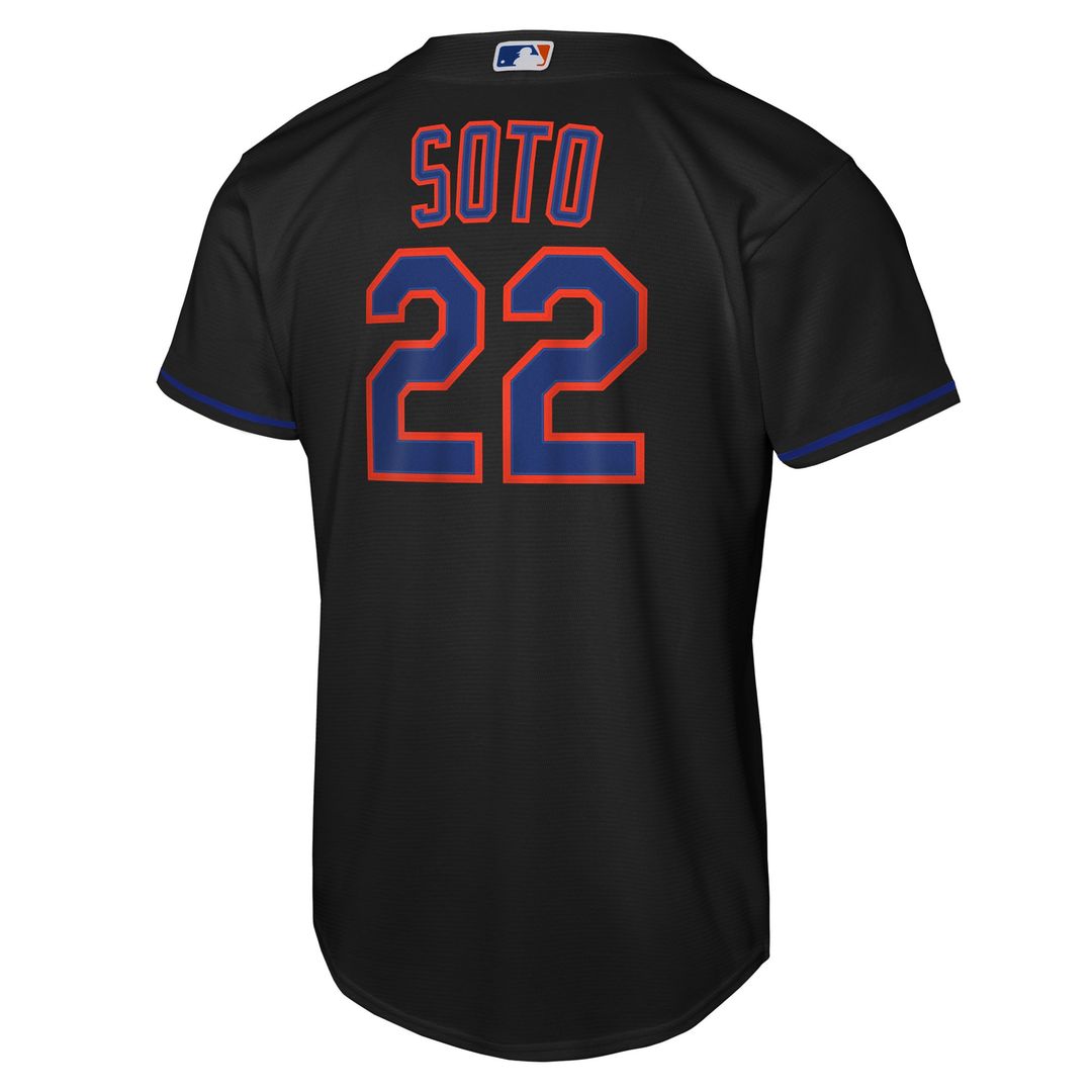 New York Mets Juan Soto Nike Youth Alternate Replica Jersey - Black Team Jersey Sports Fan Apparel