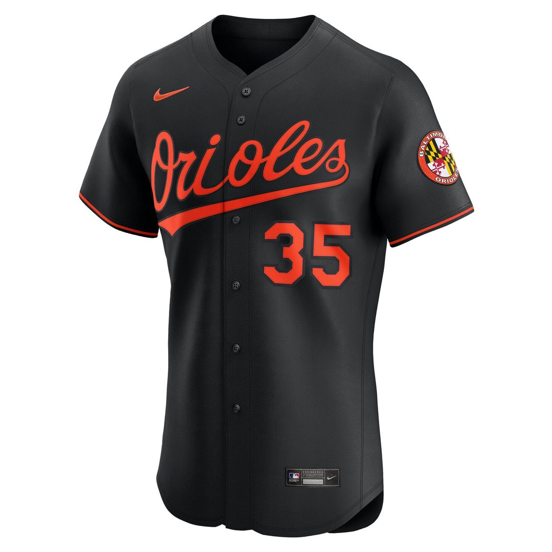 Baltimore Orioles Adley Rutschman Nike Alternate Elite Jersey - Black Team Jersey Sports Fan Apparel