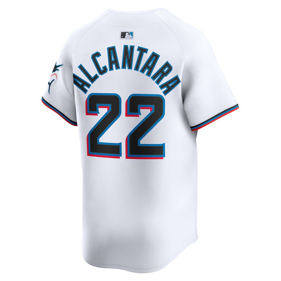 Miami Marlins Sandy Alcantara Nike Home Limited Player Jersey - White Team Jersey Sports Fan Apparel