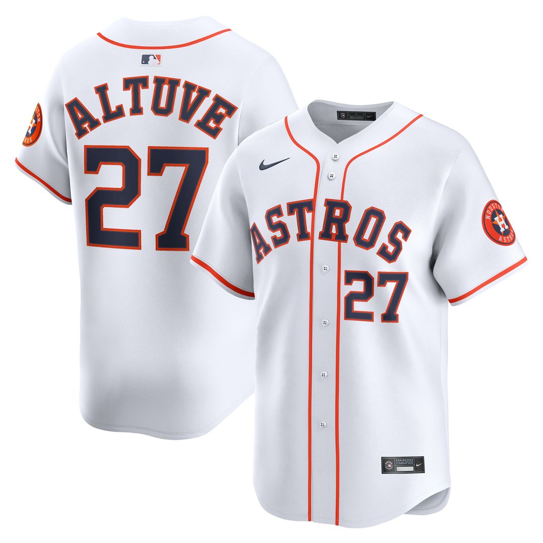 Houston Astros Jose Altuve Nike Home Limited Player Jersey - White Team Jersey Sports Fan Apparel