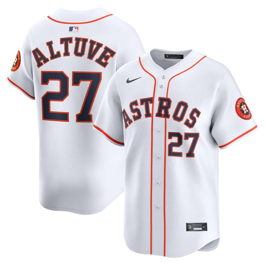 Houston Astros Jose Altuve Nike Home Limited Player Jersey - White Team Jersey Sports Fan Apparel
