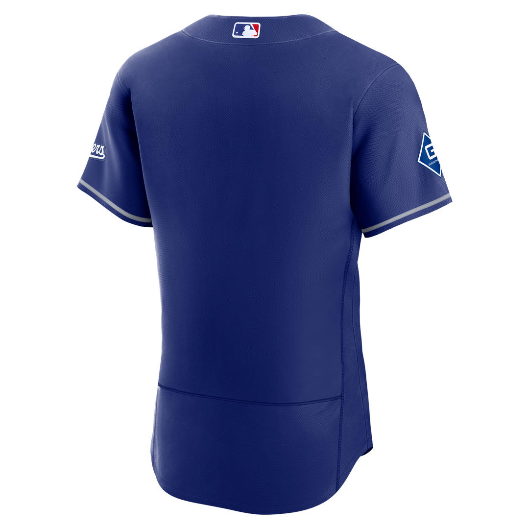 Los Angeles Dodgers Nike Alternate Authentic Jersey with Sponsor Patch - Royal Team Jersey Sports Fan Apparel