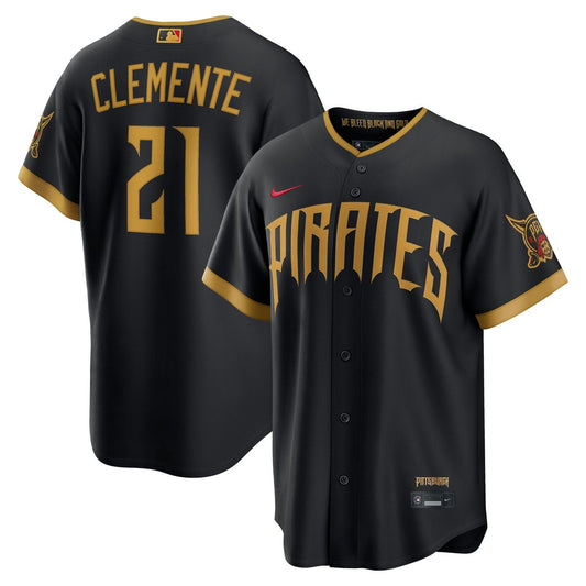 Pittsburgh Pirates Roberto Clemente Nike 2026 City Connect Stadium Jersey - Black Team Jersey Sports Fan Apparel