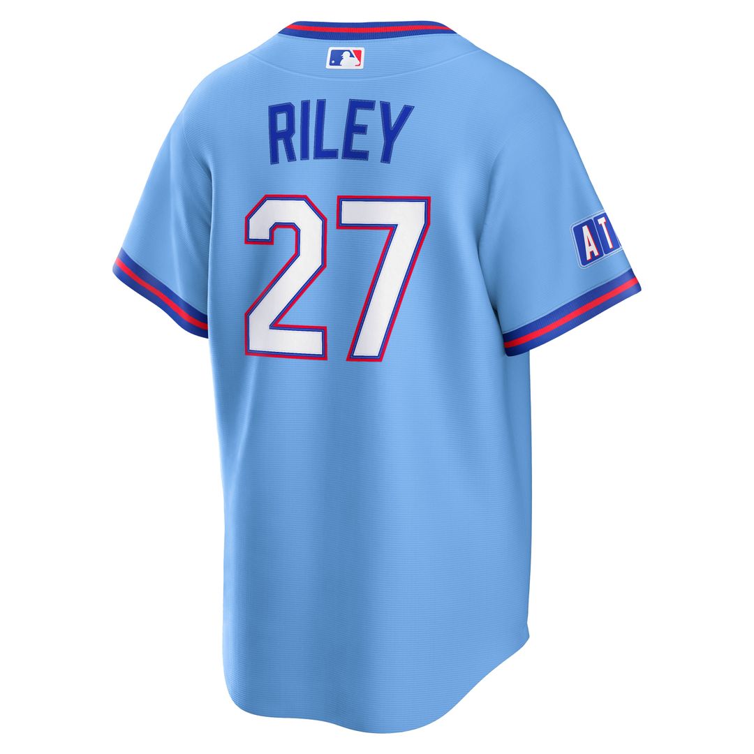 Atlanta Braves Austin Riley Nike 2026 City Connect Stadium Jersey - Powder Blue Team Jersey Sports Fan Apparel