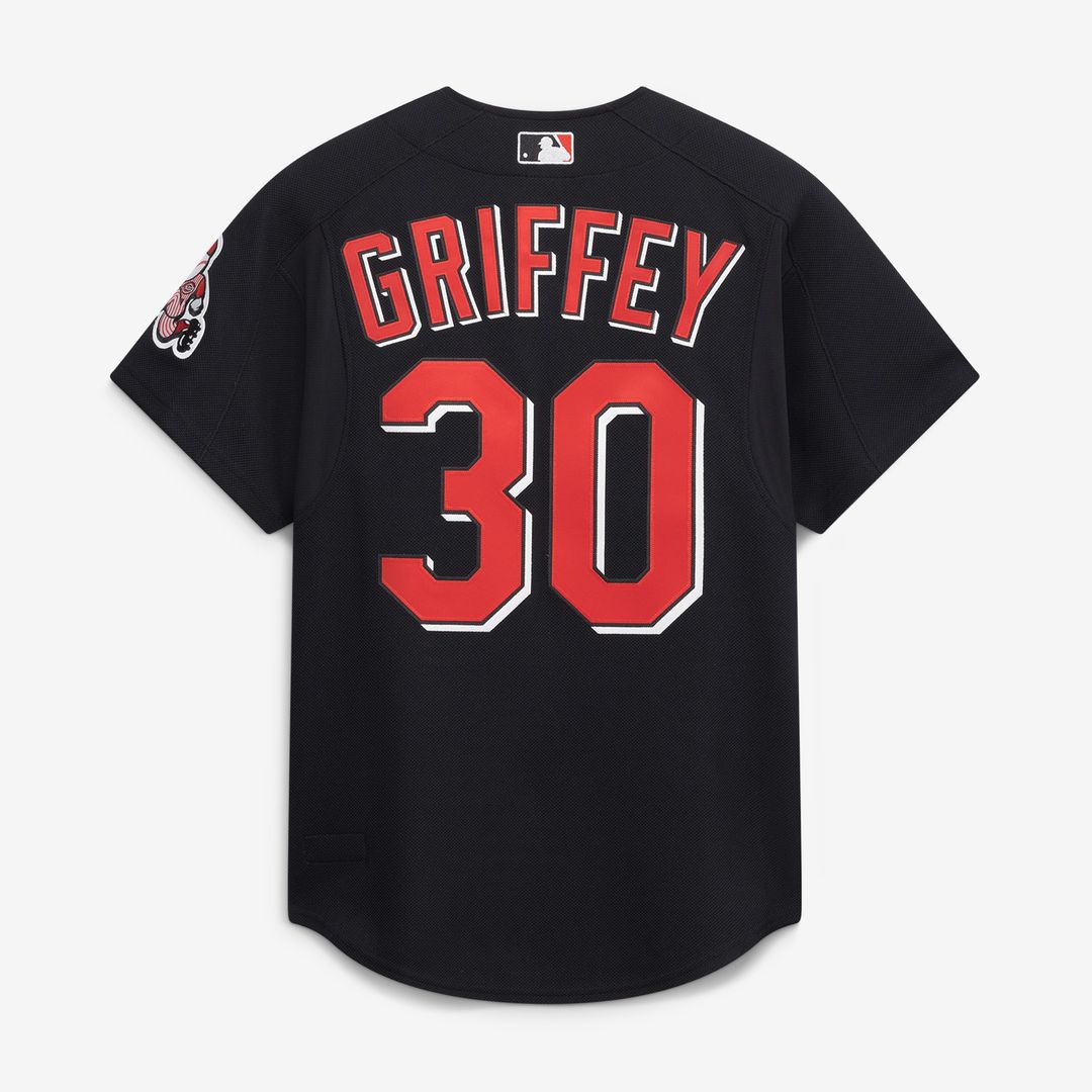 Cincinnati Reds Ken Griffey Jr. Mitchell & Ness Cooperstown Authentic Mesh Batting Practice Jersey - Black Team Jersey Sports Fan Apparel