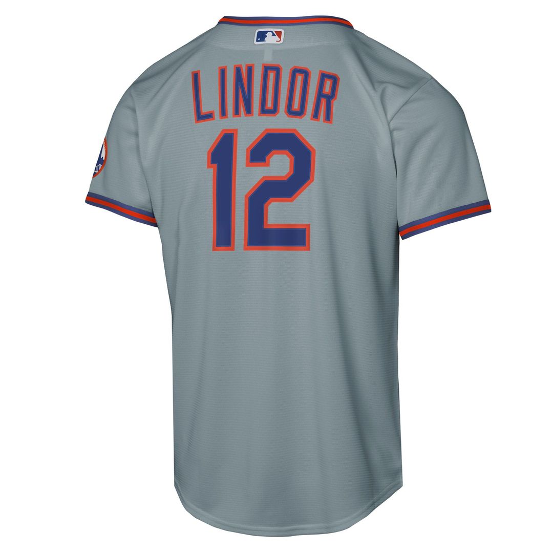 New York Mets Francisco Lindor Nike Youth Road Stadium Player Jersey - Gray Team Jersey Sports Fan Apparel