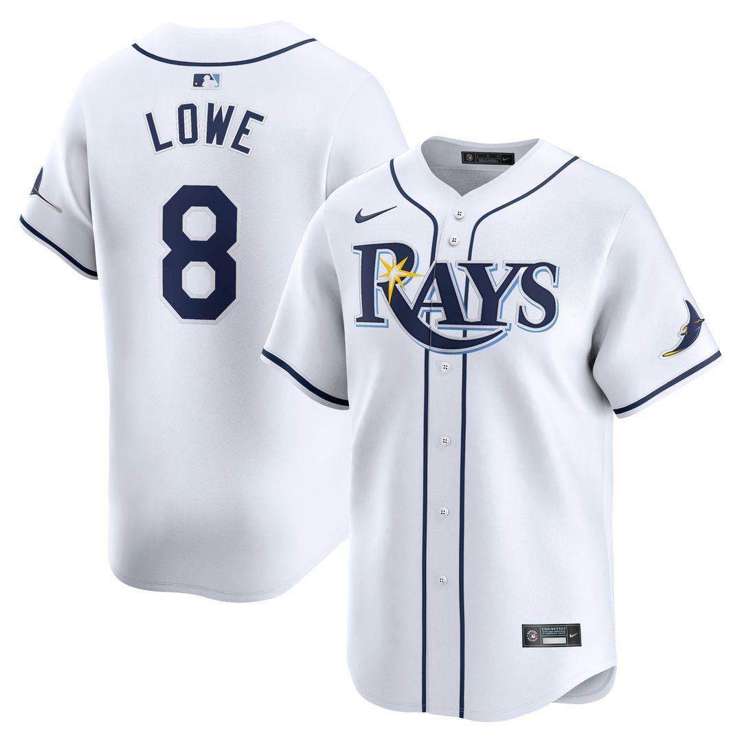 Tampa Bay Rays Brandon Lowe Nike Home Limited Player Jersey - White Team Jersey Sports Fan Apparel