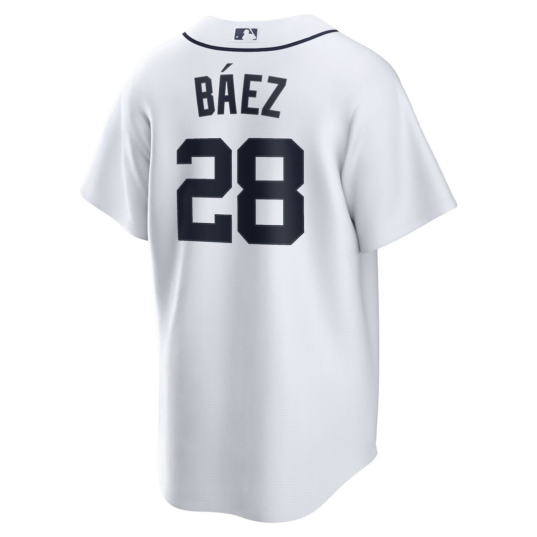 Detroit Tigers Javier Baez Nike Home Replica Player Jersey - White Team Jersey Sports Fan Apparel