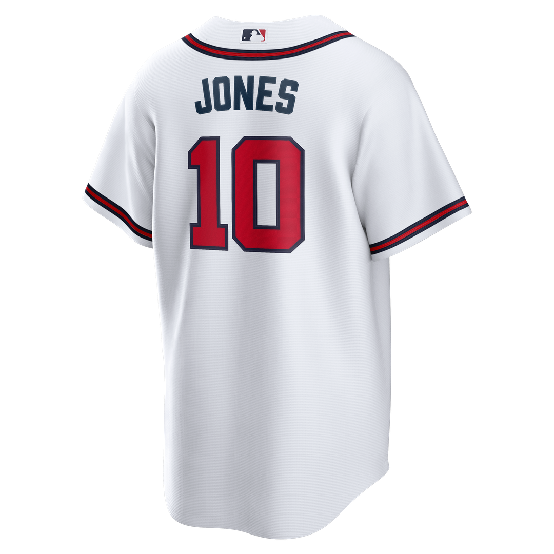 Atlanta Braves Chipper Jones Nike Home Retired Player Replica Jersey - White Team Jersey Sports Fan Apparel