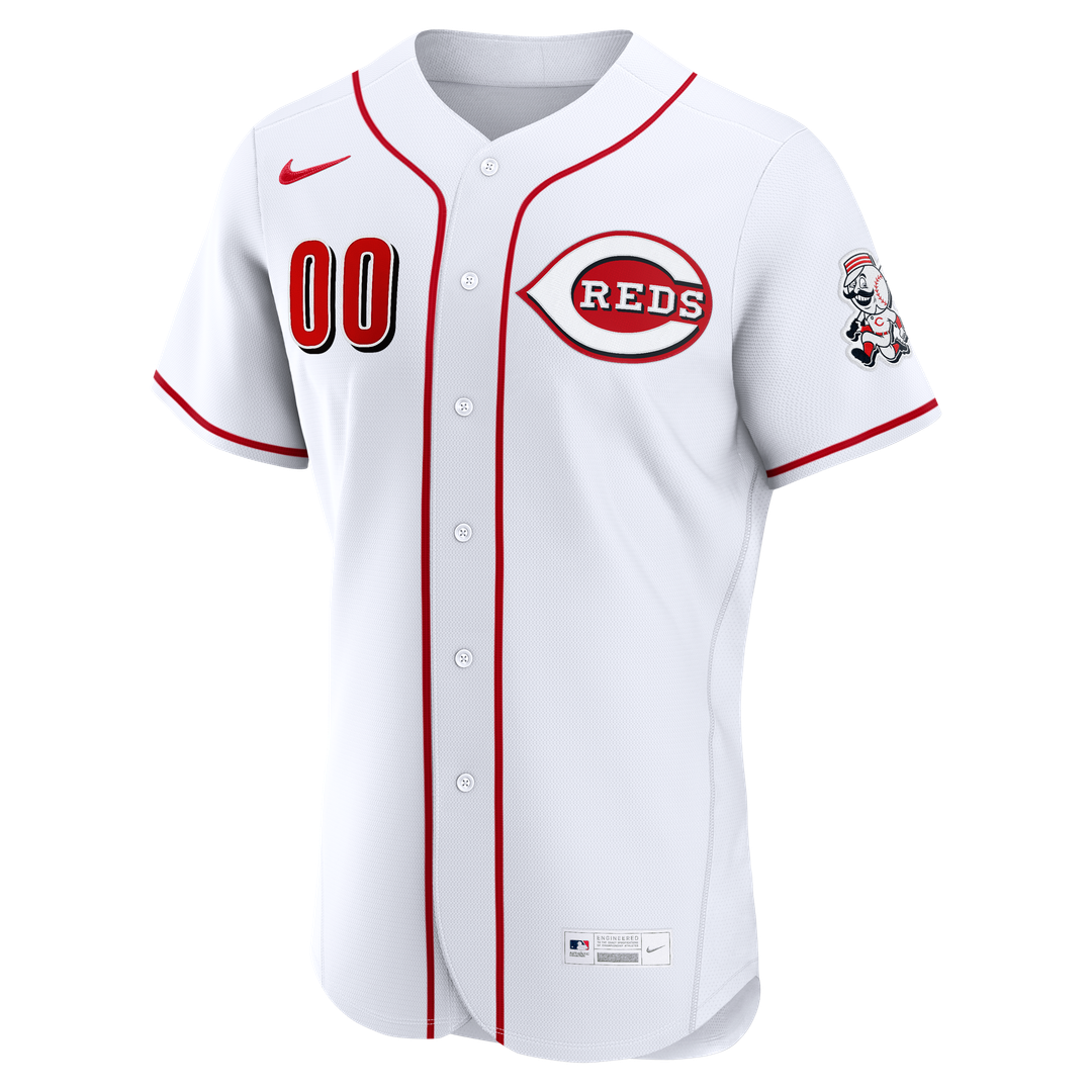 Cincinnati Reds Nike Home Authentic Custom Jersey - White Team Jersey Sports Fan Apparel