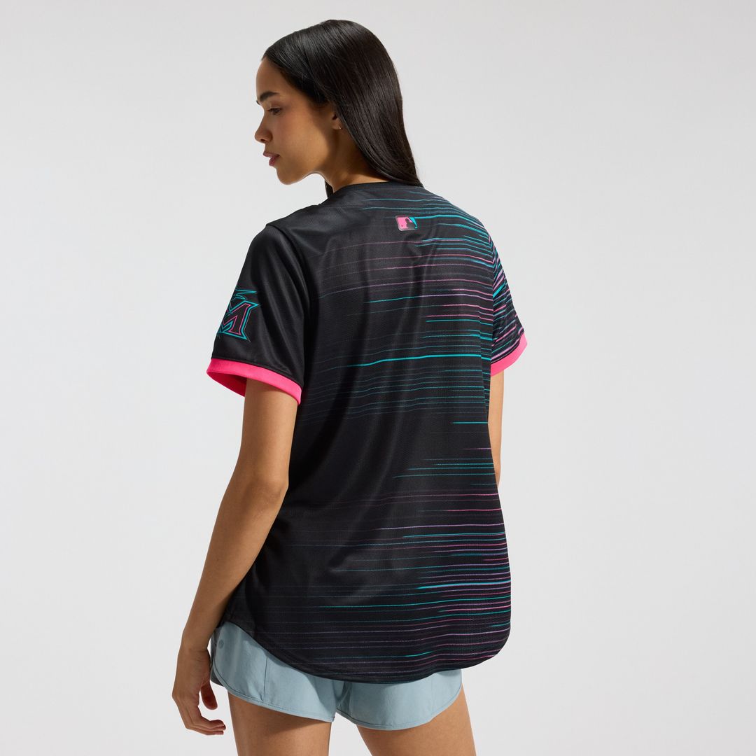 Miami Marlins Nike Women's 2025 City Connect Limited Jersey - Black Team Jersey Sports Fan Apparel