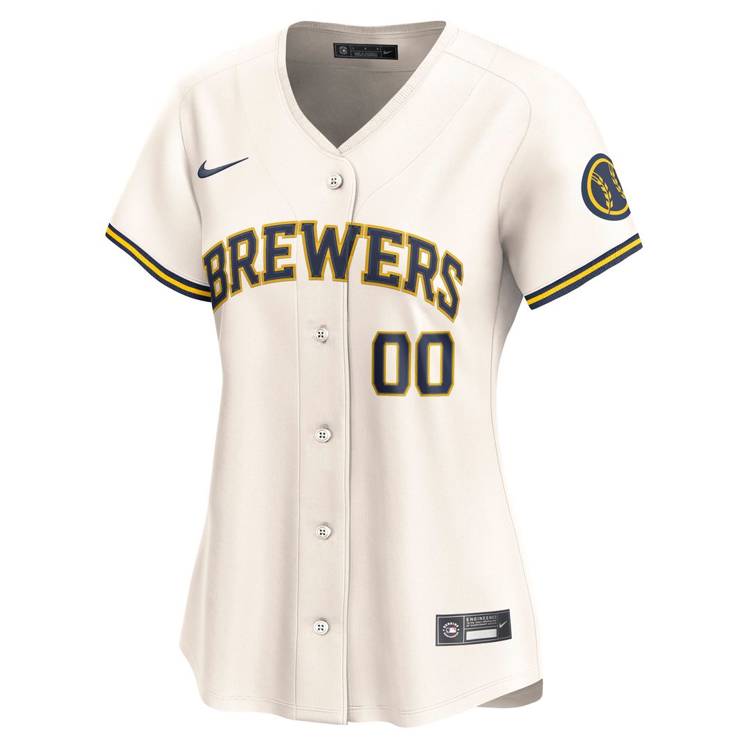 Milwaukee Brewers Nike Women's Home Limited Custom Jersey - Cream Team Jersey Sports Fan Apparel